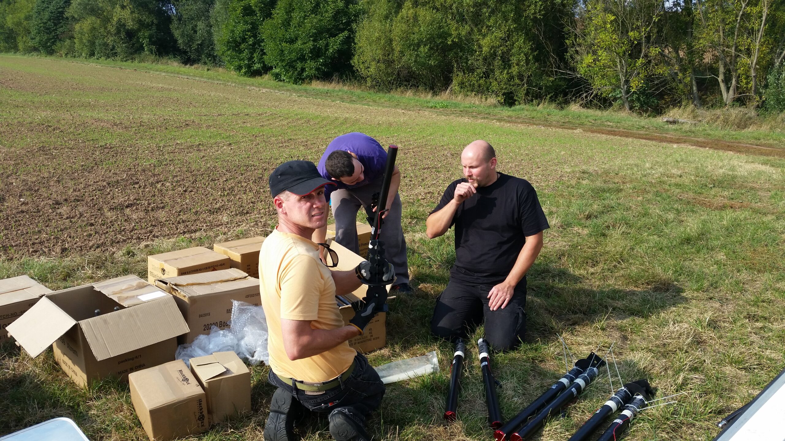 Team beim Aufbau in Sangerhausen
